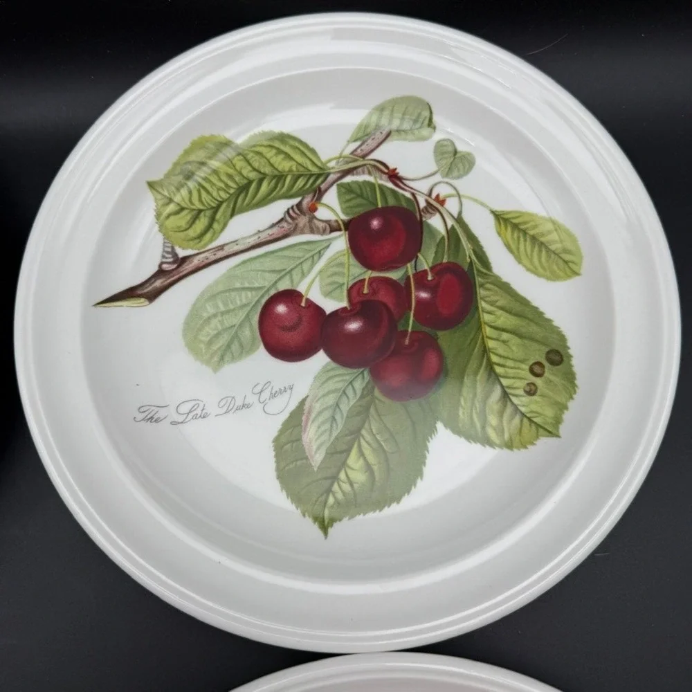 Vtg Set Of 4 Portmeirion Pomona Goddess Fruits Salad Plates Cherry Currant 8.5